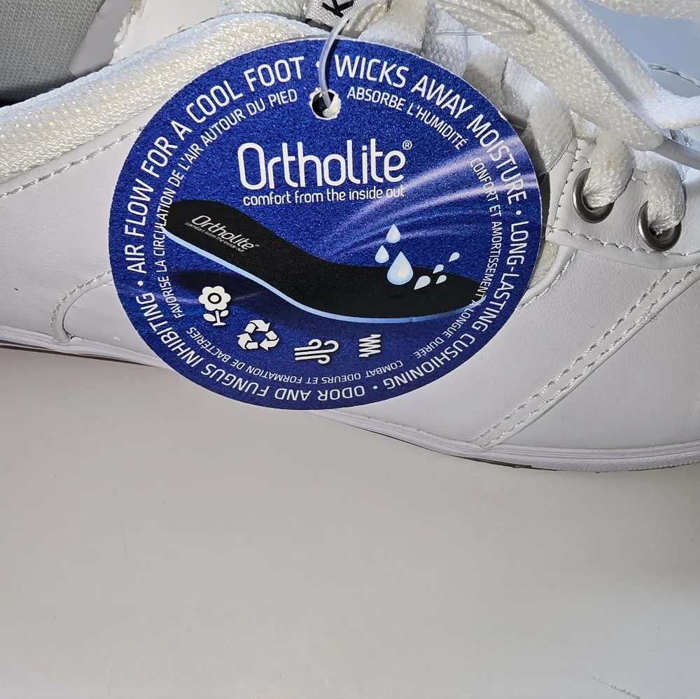 Women's Keds Ortholite Memory Foam White Leather Sneakers 8.5 M - Picture 5 of 8